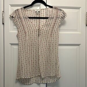 Joie Floral White Blouse